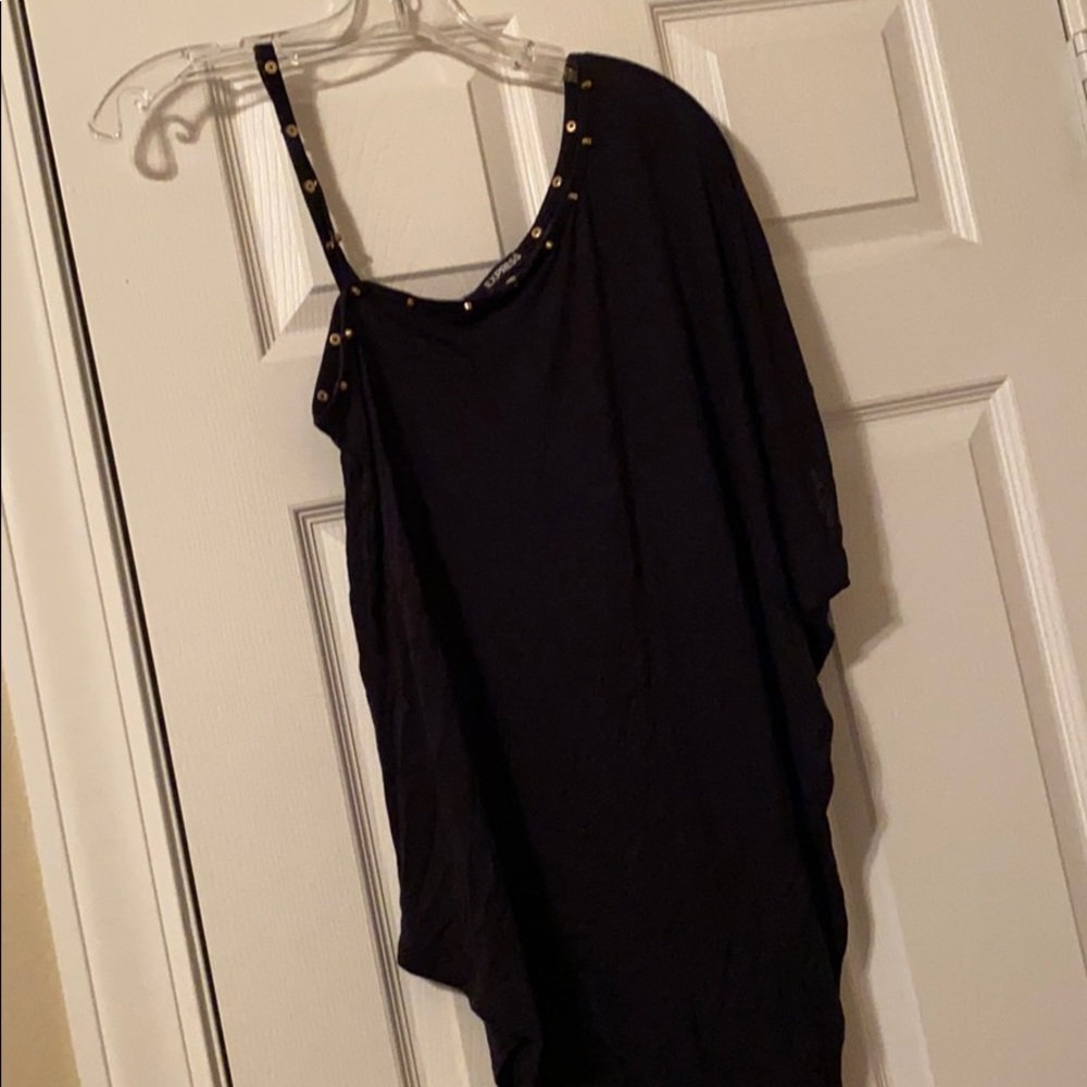 Express Asymmetrical cold shoulder tee, XS
